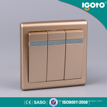 Igoto E9031 3 Gang 1 Way Interruptor de pared eléctrico británico